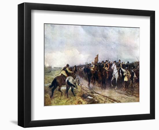 Oliver Cromwell and His Troops at Dunbar Singing the 118th Psalm, 1926-Andrew Garrick Gow-Framed Giclee Print