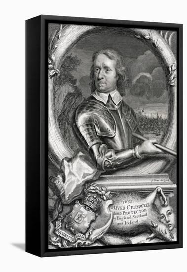 Oliver Cromwell, Cooper-G Vertue-Framed Stretched Canvas