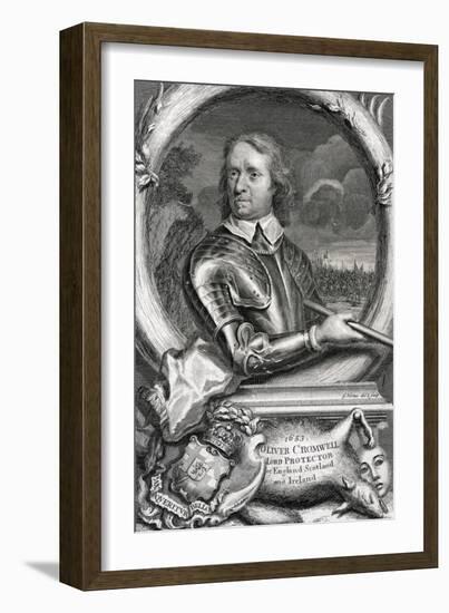 Oliver Cromwell, Cooper-G Vertue-Framed Art Print