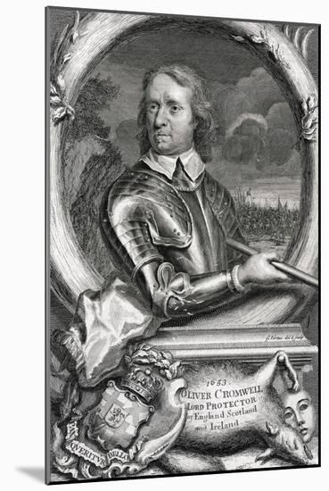 Oliver Cromwell, Cooper-G Vertue-Mounted Art Print