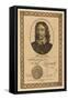 Oliver Cromwell Lord Protector with His Autograph-null-Framed Stretched Canvas