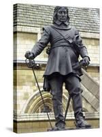 Oliver Cromwell Statue Next to Westminster Abbey, London, England-null-Stretched Canvas