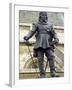 Oliver Cromwell Statue Next to Westminster Abbey, London, England-null-Framed Photographic Print