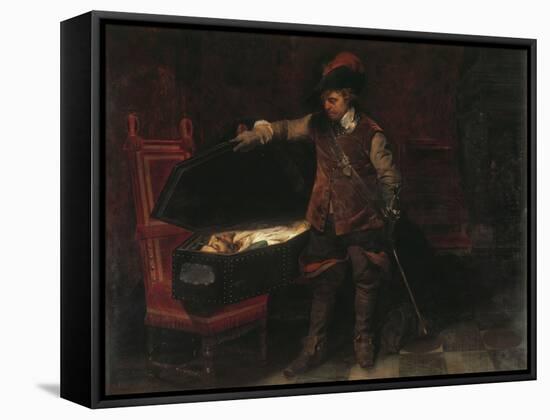 Oliver Cromwell-Paul Delaroche-Framed Stretched Canvas