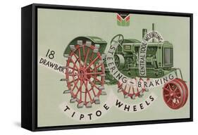 Oliver Farm Equipment Sales Company Tractor Equipped with Tiptoe Wheels-null-Framed Stretched Canvas