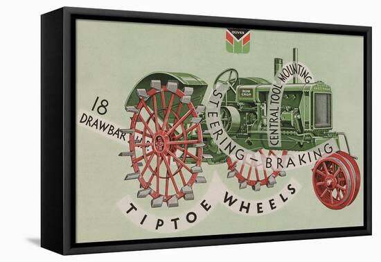 Oliver Farm Equipment Sales Company Tractor Equipped with Tiptoe Wheels-null-Framed Stretched Canvas