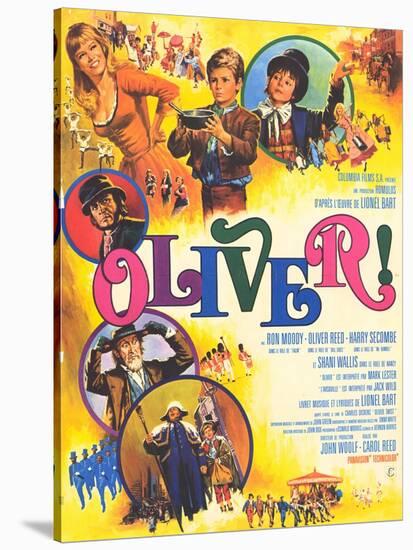 Oliver, French Movie Poster, 1969-null-Stretched Canvas