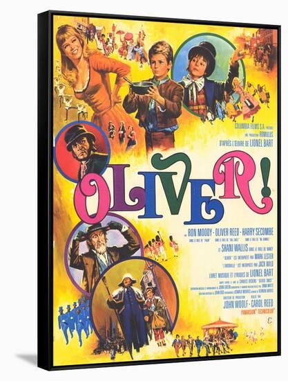 Oliver, French Movie Poster, 1969-null-Framed Stretched Canvas