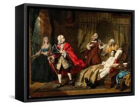 Oliver Goldsmith's Medical Advice Rejected By His Patient In Favour Of The Advice Of The Apothecary-Thomas P Hall-Framed Stretched Canvas