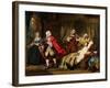 Oliver Goldsmith's Medical Advice Rejected By His Patient In Favour Of The Advice Of The Apothecary-Thomas P Hall-Framed Art Print