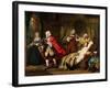 Oliver Goldsmith's Medical Advice Rejected By His Patient In Favour Of The Advice Of The Apothecary-Thomas P Hall-Framed Art Print