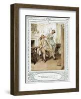 Oliver Goldsmith 's play She Stoops to Conque-Hugh Thomson-Framed Giclee Print