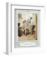 Oliver Goldsmith 's play She Stoops to Conque-Hugh Thomson-Framed Giclee Print