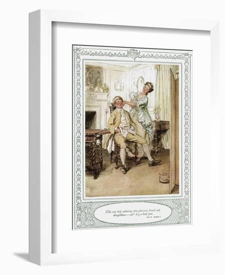 Oliver Goldsmith 's play She Stoops to Conque-Hugh Thomson-Framed Giclee Print