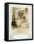 Oliver Goldsmith 's play She Stoops to Conque-Hugh Thomson-Framed Stretched Canvas