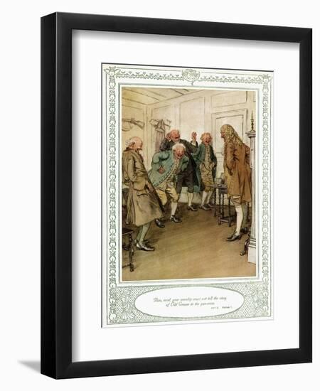 Oliver Goldsmith 's play She Stoops to Conque-Hugh Thomson-Framed Giclee Print