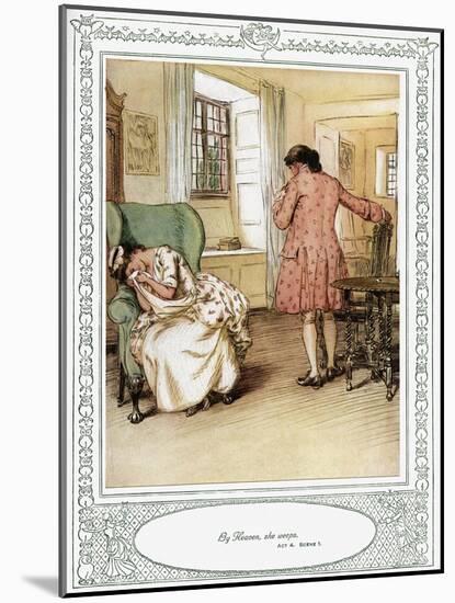 Oliver Goldsmith 's play She Stoops to Conque-Hugh Thomson-Mounted Giclee Print