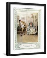 Oliver Goldsmith 's play She Stoops to Conque-Hugh Thomson-Framed Giclee Print