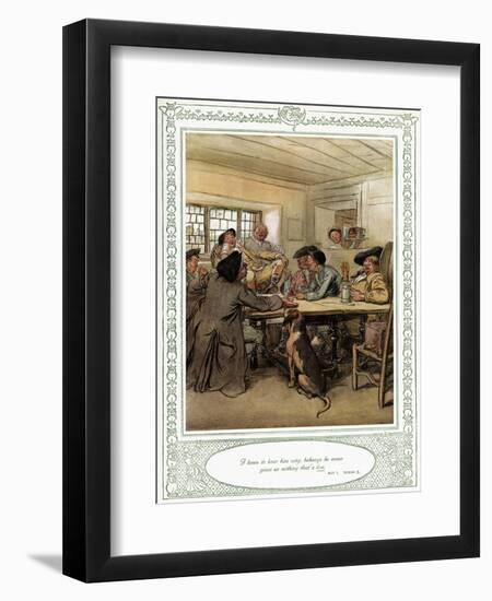 Oliver Goldsmith 's play She Stoops to Conque-Hugh Thomson-Framed Giclee Print