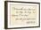 Oliver H. Perry's Note Proclaiming His Lake Erie Victory: "We Have Met the Enemy and They are Ours"-null-Framed Giclee Print