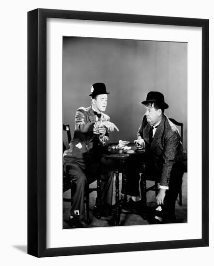 Oliver Hardy, Stan Laurel, 1931-null-Framed Photographic Print