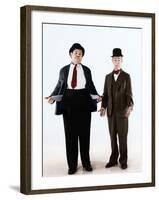 Oliver Hardy, Stan Laurel, ca. 1930s-null-Framed Photo