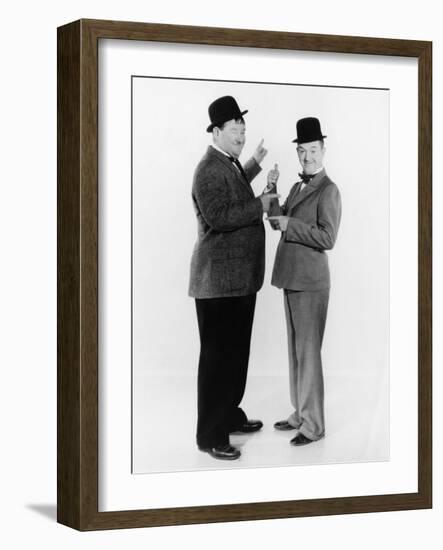 Oliver Hardy, Stan Laurel, CA Early 1930s-null-Framed Photo