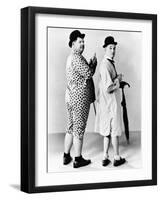 Oliver Hardy, Stan Laurel, Hal Roach Publicity Shot, Early 1930S-null-Framed Photo