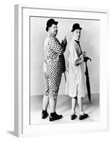 Oliver Hardy, Stan Laurel, Hal Roach Publicity Shot, Early 1930S-null-Framed Photo