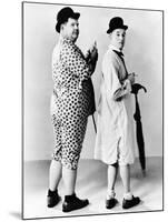 Oliver Hardy, Stan Laurel, Hal Roach Publicity Shot, Early 1930S-null-Mounted Photo