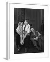 Oliver Hardy, Stan Laurel, Jacquie Lyn, Pack Up Your Troubles, 1932-null-Framed Photographic Print