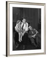 Oliver Hardy, Stan Laurel, Jacquie Lyn, Pack Up Your Troubles, 1932-null-Framed Photographic Print