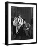 Oliver Hardy, Stan Laurel, Jacquie Lyn, Pack Up Your Troubles, 1932-null-Framed Photographic Print