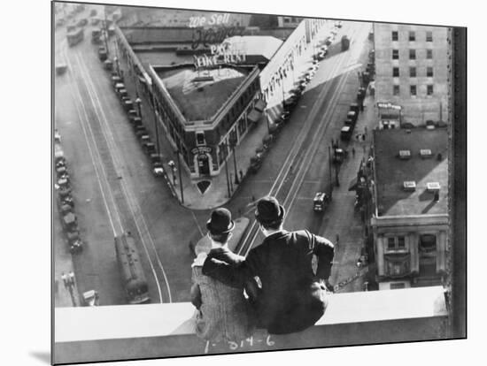 Oliver Hardy, Stan Laurel, Liberty, 1929-null-Mounted Photographic Print