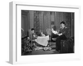 Oliver Hardy, Stan Laurel, Pack Up Your Troubles, 1932-null-Framed Photographic Print