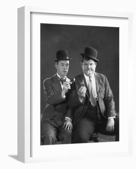 Oliver Hardy, Stan Laurel-null-Framed Photographic Print