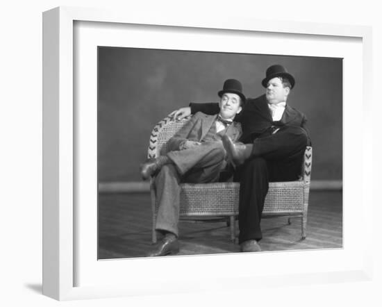 Oliver Hardy, Stan Laurel-null-Framed Photographic Print