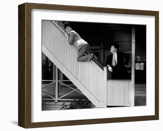 Oliver Hardy, Stan Laurel-null-Framed Photographic Print