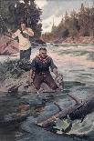 Couple Fishing-Oliver Kem-Laminated Giclee Print