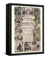 Oliver Twist by Charles Dickens-George Cruikshank-Framed Stretched Canvas
