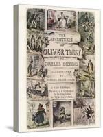 Oliver Twist by Charles Dickens-George Cruikshank-Stretched Canvas