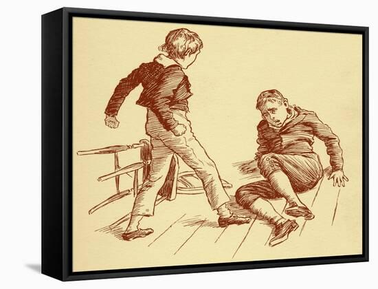 Oliver Twist by Charles Dickens-Harold Copping-Framed Stretched Canvas