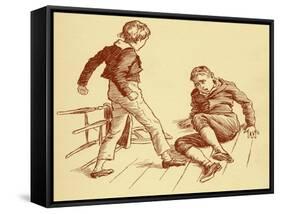 Oliver Twist by Charles Dickens-Harold Copping-Framed Stretched Canvas