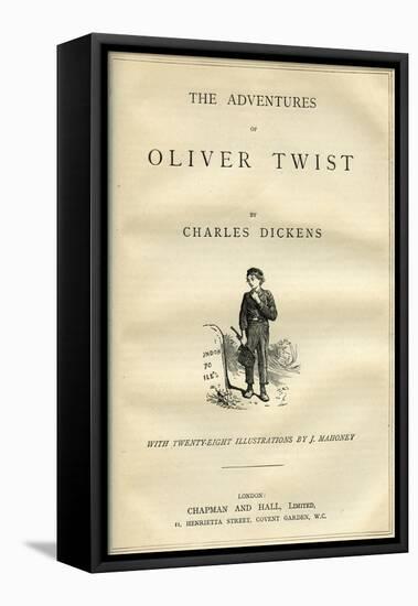 Oliver Twist by Charles Dickens-James Mahoney-Framed Stretched Canvas