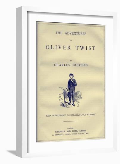 Oliver Twist by Charles Dickens-James Mahoney-Framed Giclee Print