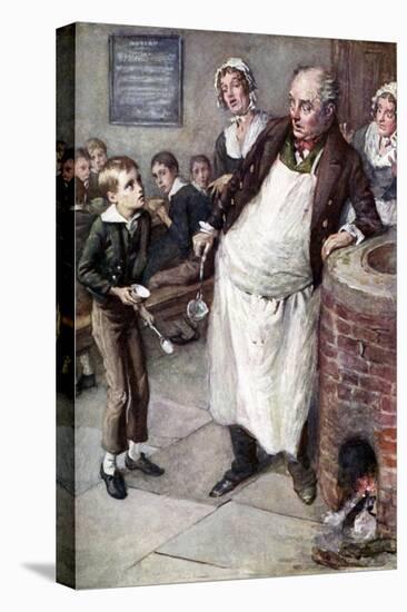 Oliver Twist by Charles Dickens-Harold Copping-Stretched Canvas