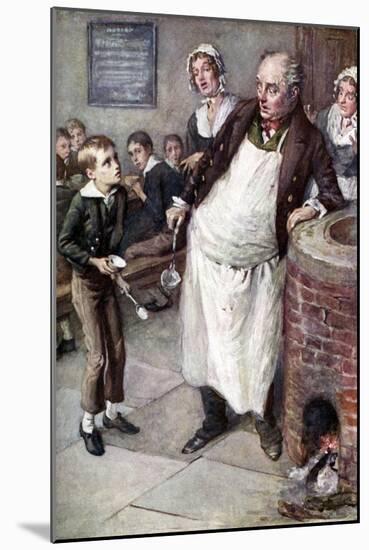 Oliver Twist by Charles Dickens-Harold Copping-Mounted Giclee Print