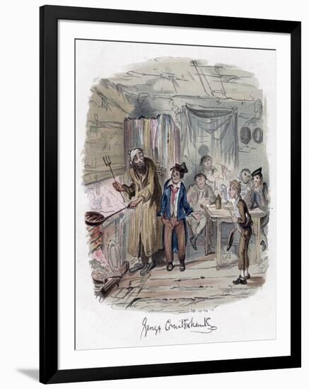 Oliver Twist, C1838-George Cruikshank-Framed Giclee Print