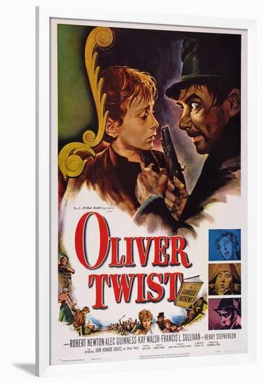 Oliver Twist, John Howard Davies, Robert Newton, 1948-null-Framed Art Print