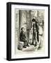 Oliver Twist Meeting the Artful Dodger-null-Framed Art Print